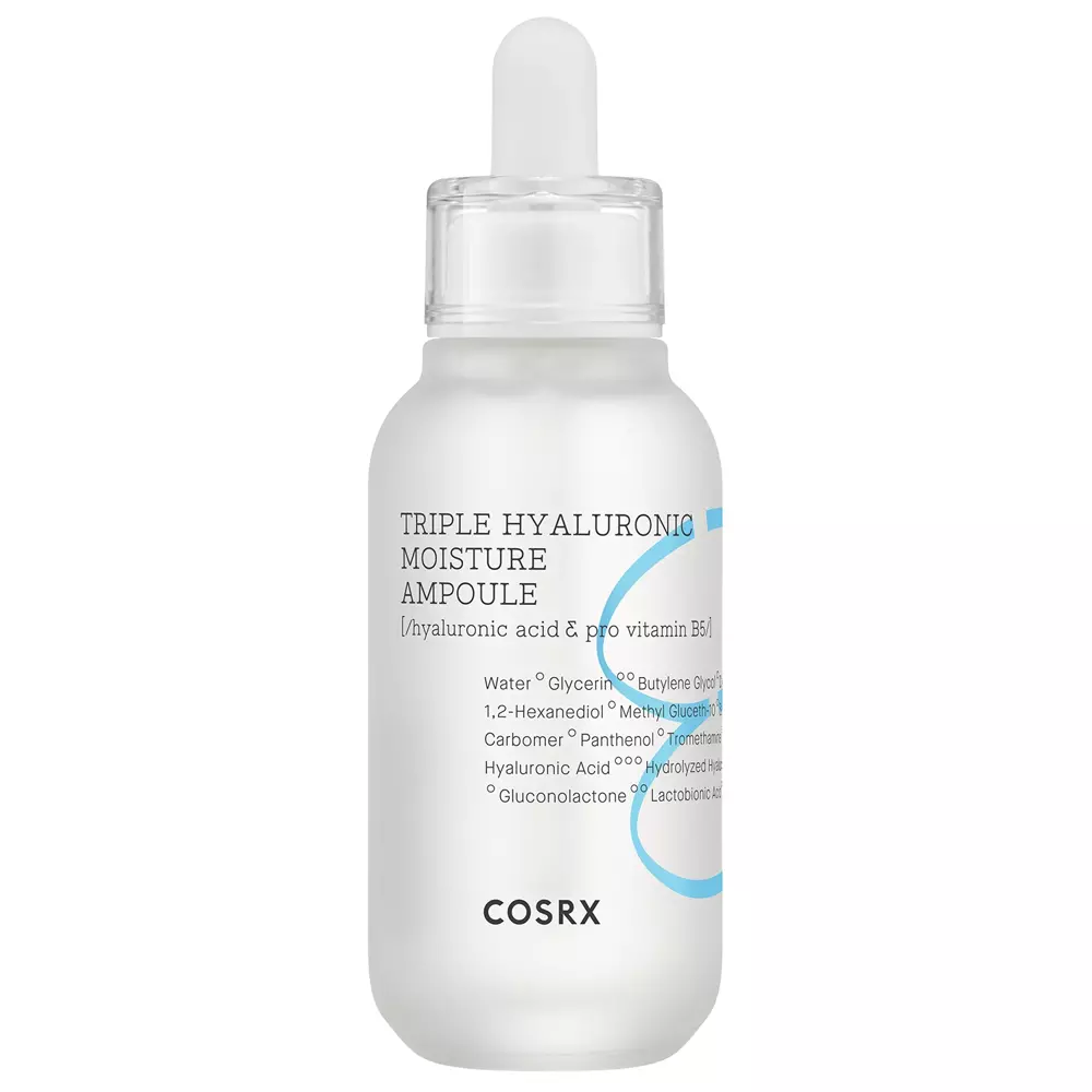 COSRX - Hydrium Triple Hyaluronic Ampoule - Drėkinamoji hialurono rūgšties veido ampulė - 40ml