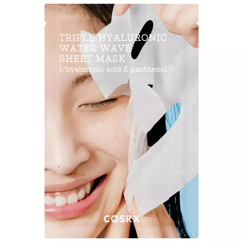 COSRX - Hydrium Triple Hyaluronic Water Wave Sheet Mask - Drėkinamoji triguba hialurono rūgšties kaukė - 21ml