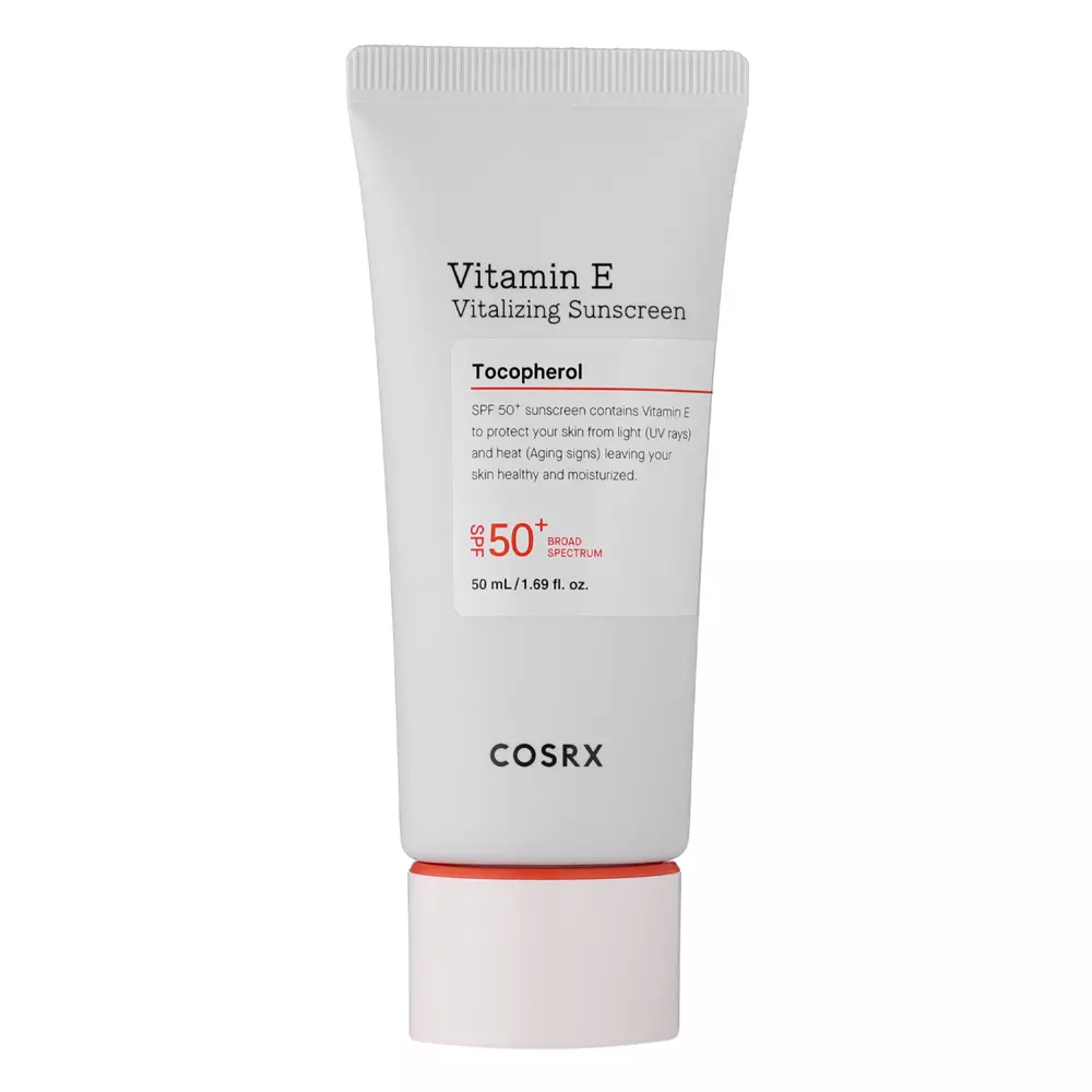 COSRX - Vitamin E Vitalizing Sunscreen - SPF 50+ – Apsauginis Kremas nuo Saulės su Vitaminu E – 50 ml