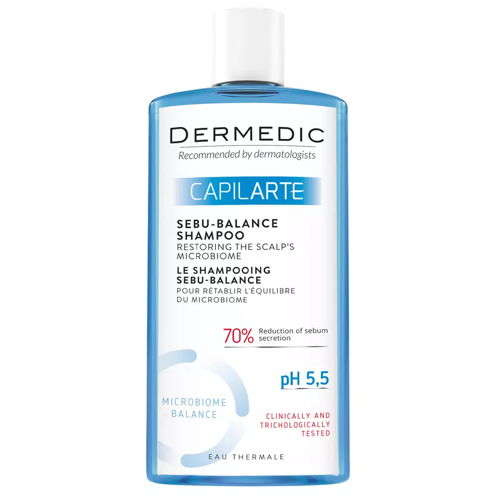 Dermedic - Capilarte – Šampūnas Sebu-Balance Stipriai Besiriebaluojantiems Plaukams – 300 ml