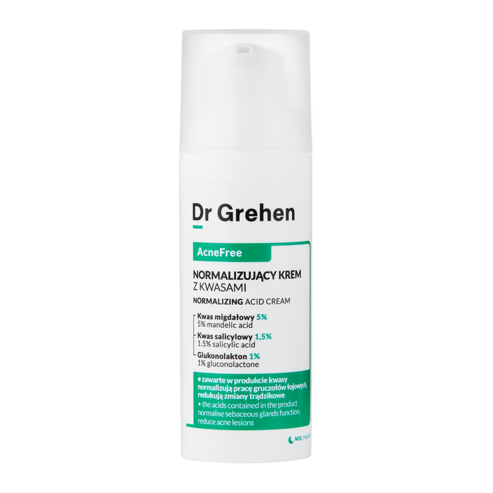 Dr Grehen - AcneFree - Normalizing Acid Cream - Balansuojantis kremas su rūgštimis - 50ml