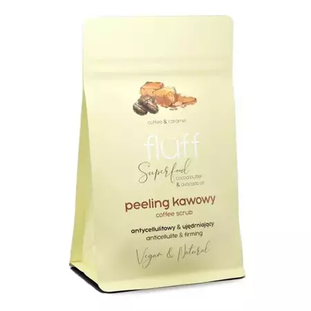 Fluff - Superfood - Coffee Scrub – Sausas Kavos Šveitiklis – Karamelė – 100 g