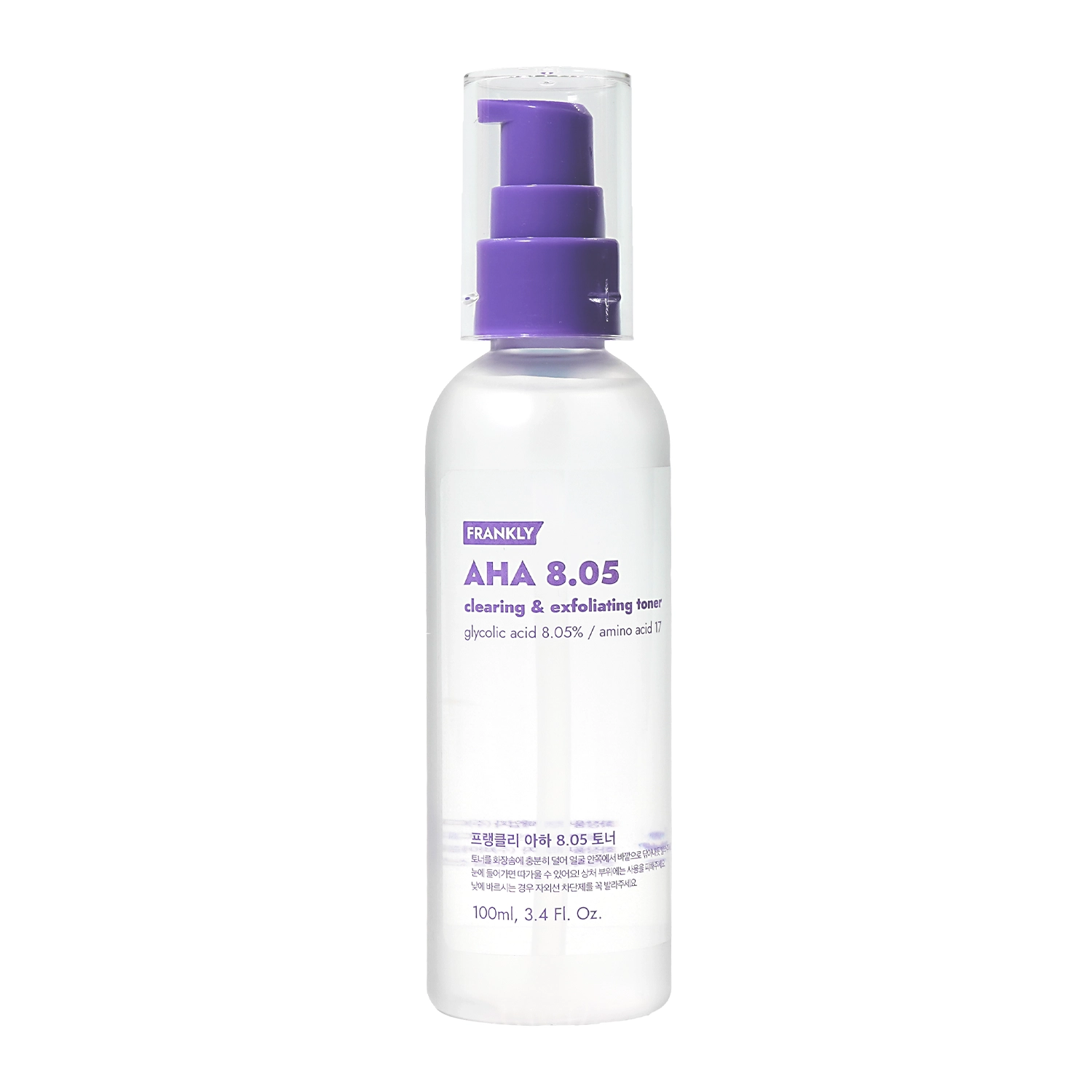 Frankly - AHA 8.05 Clearing & Exfoliating Toner – Eksfoliuojantis Tonikas su 8,05 % Glikolio Rūgštimi – 100 ml