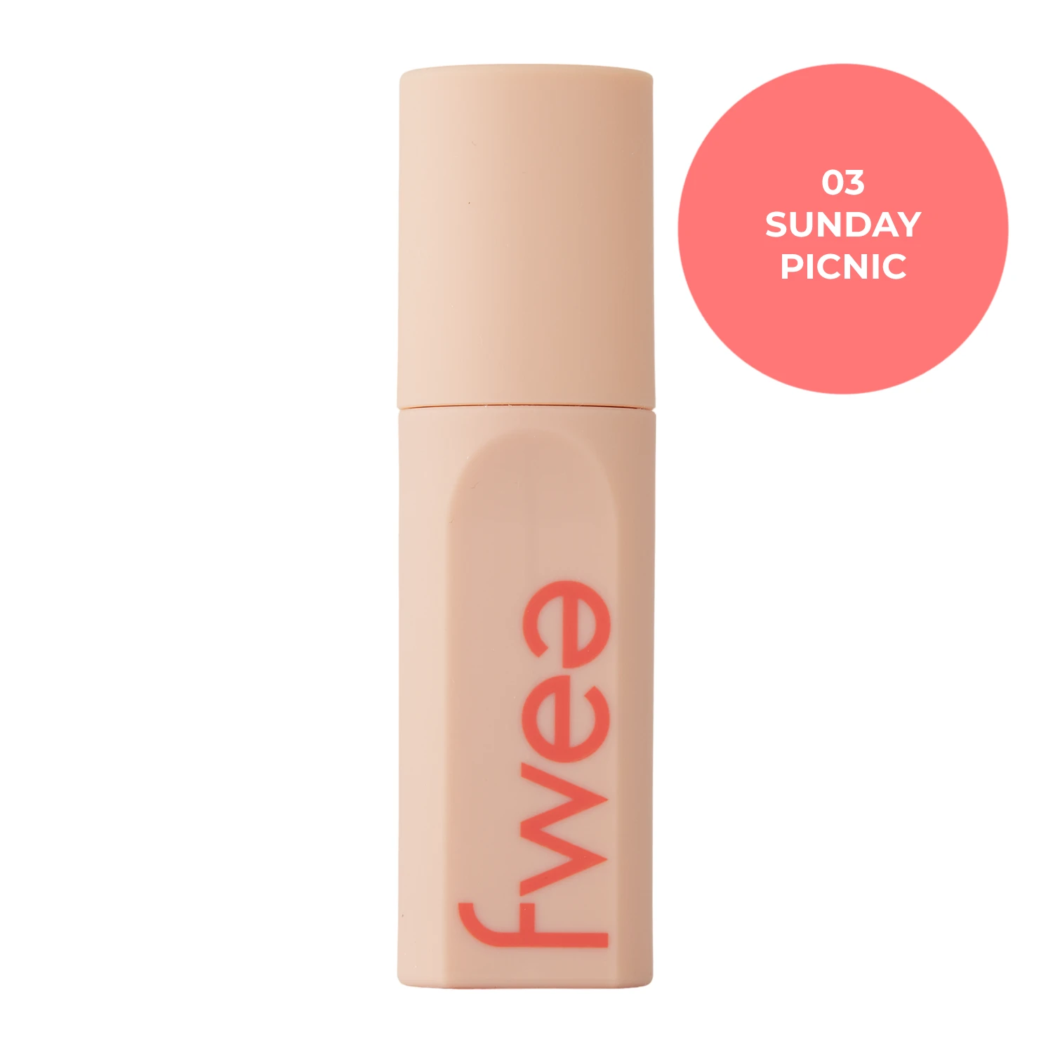 Fwee - Tint Suede – Aksominis Lūpų Tintas – 03 Sunday Picnic – 5 g