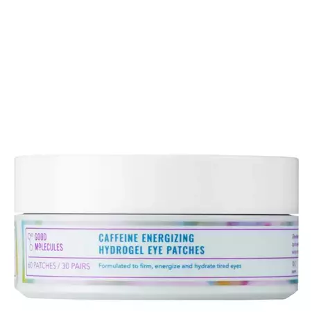 Good Molecules - Caffeine Energizing Hydrogel Eye Patches – Energizuojančios Hidrogelinės Paakių Pagalvėlės – 60 vnt.