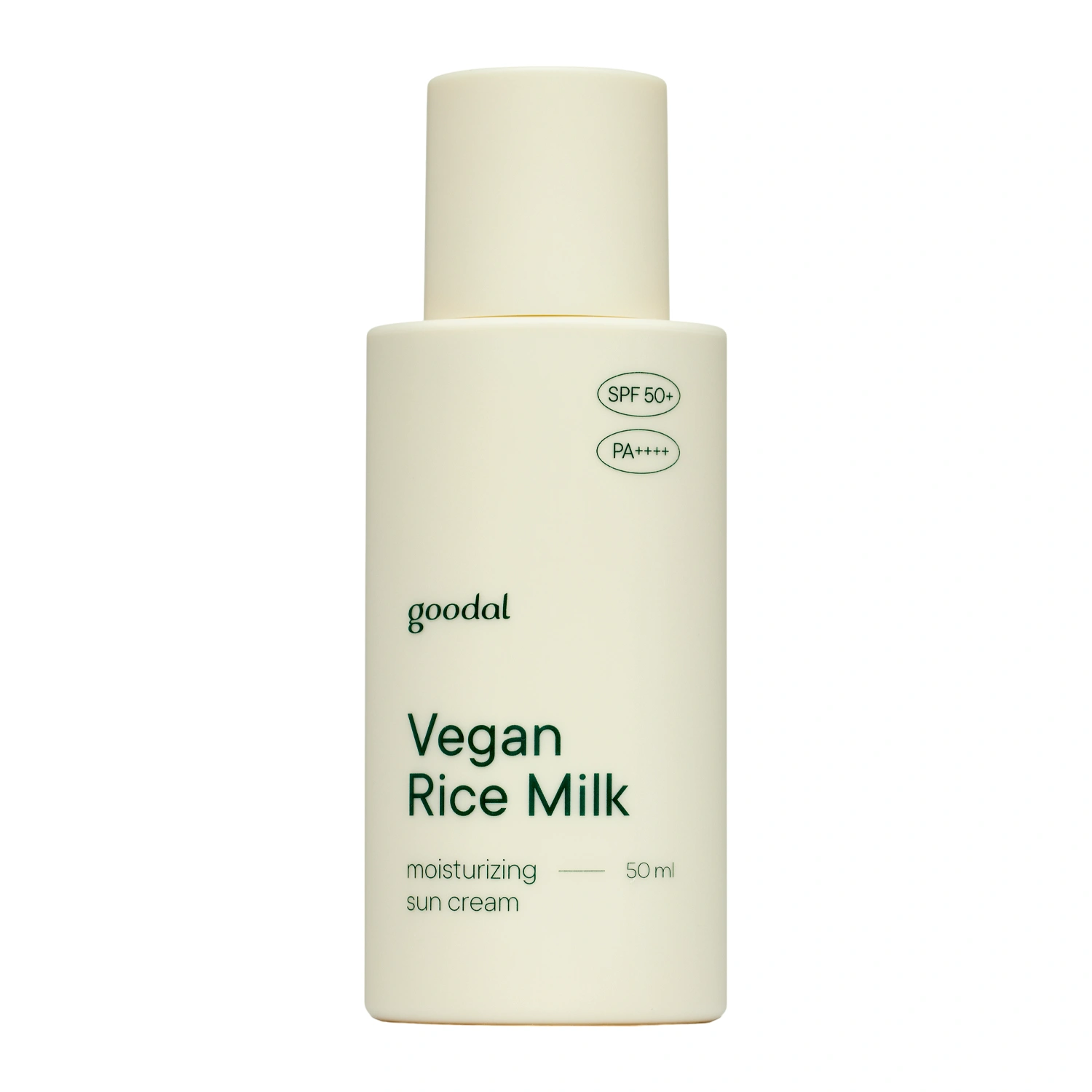 Goodal - Vegan Rice Milk Moisturizing Sun Cream SPF50+/PA++++ – Veganiškas Drėkinamasis Kremas nuo Saulės – 50 ml