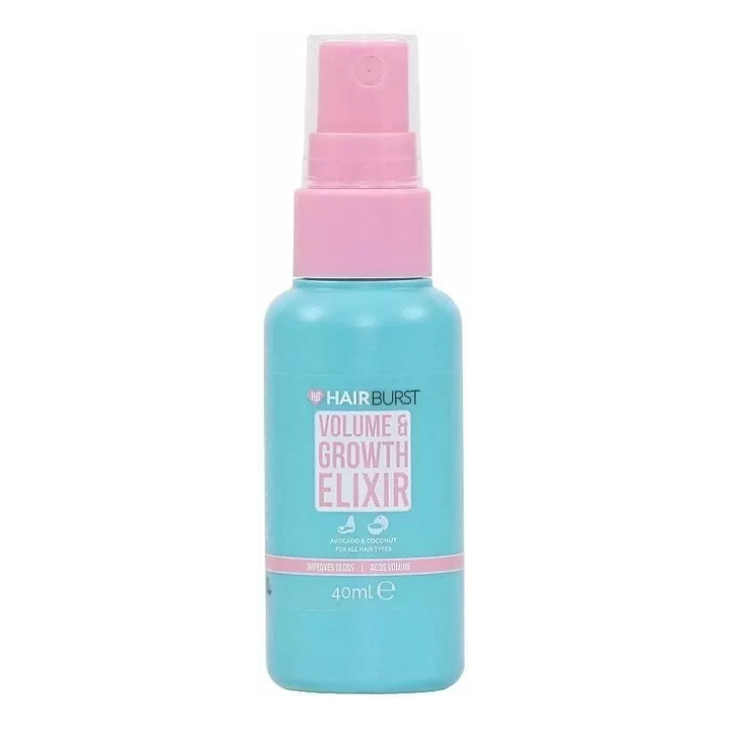 Hairburst - Elixir Volume & Growth Spray – Apimtį Didinantis ir Plaukų Augimą Skatinantis Purškiklis – Mini – 40 ml