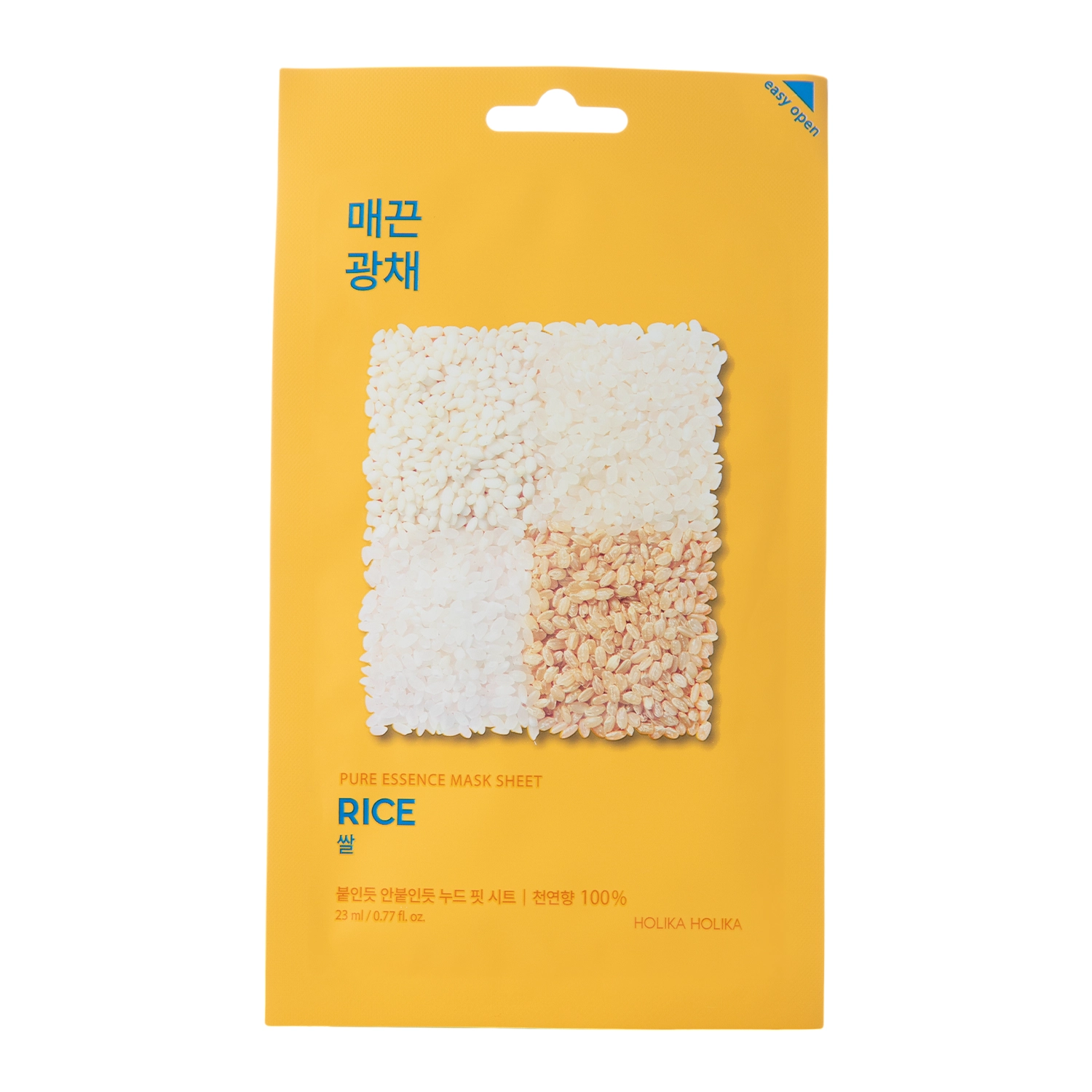 Holika Holika - Pure Essence Mask Sheet - Rice - Atgaivinanti kaukė su ryžių ekstraktu - 23ml