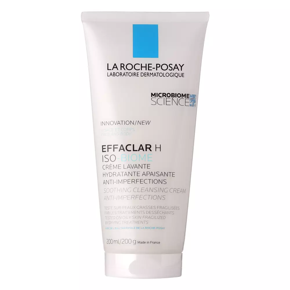 La Roche-Posay - Effaclar H Iso-Biome Creme Lavante – Valomasis Veido ir Kūno Kremas – 200 ml