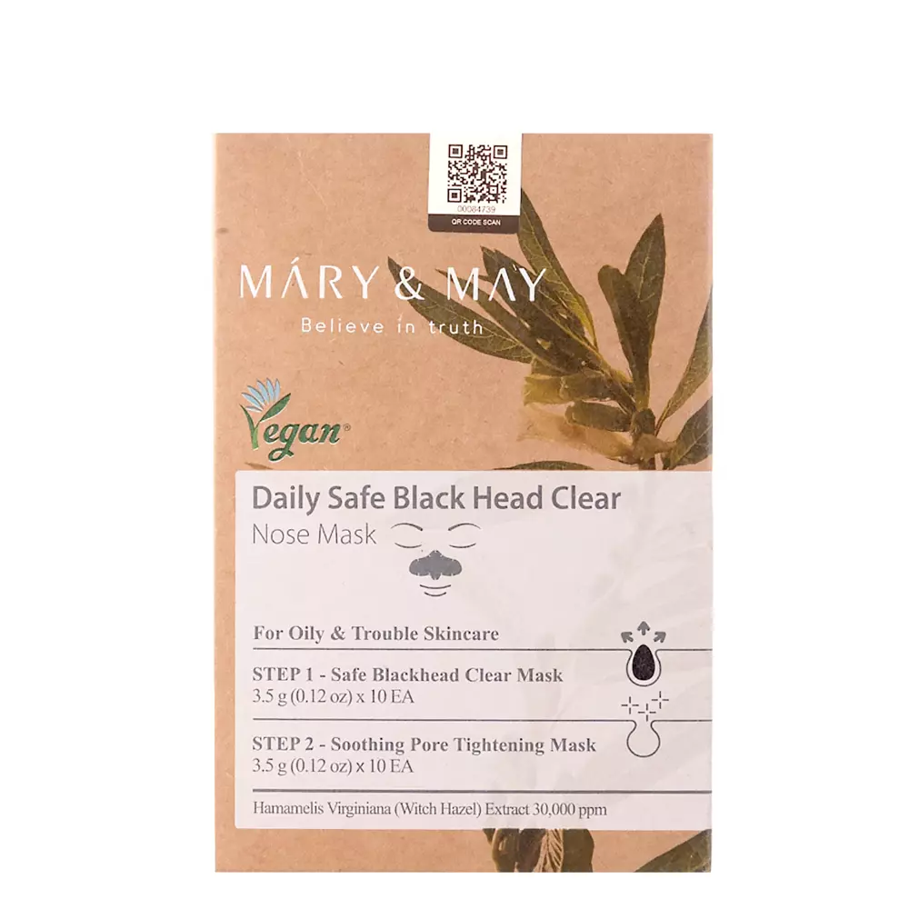 Mary&May - Daily Safe Black Head Clear Nose Mask - Valomųjų Nosies Pleistrų Rinkinys - 10vnt.