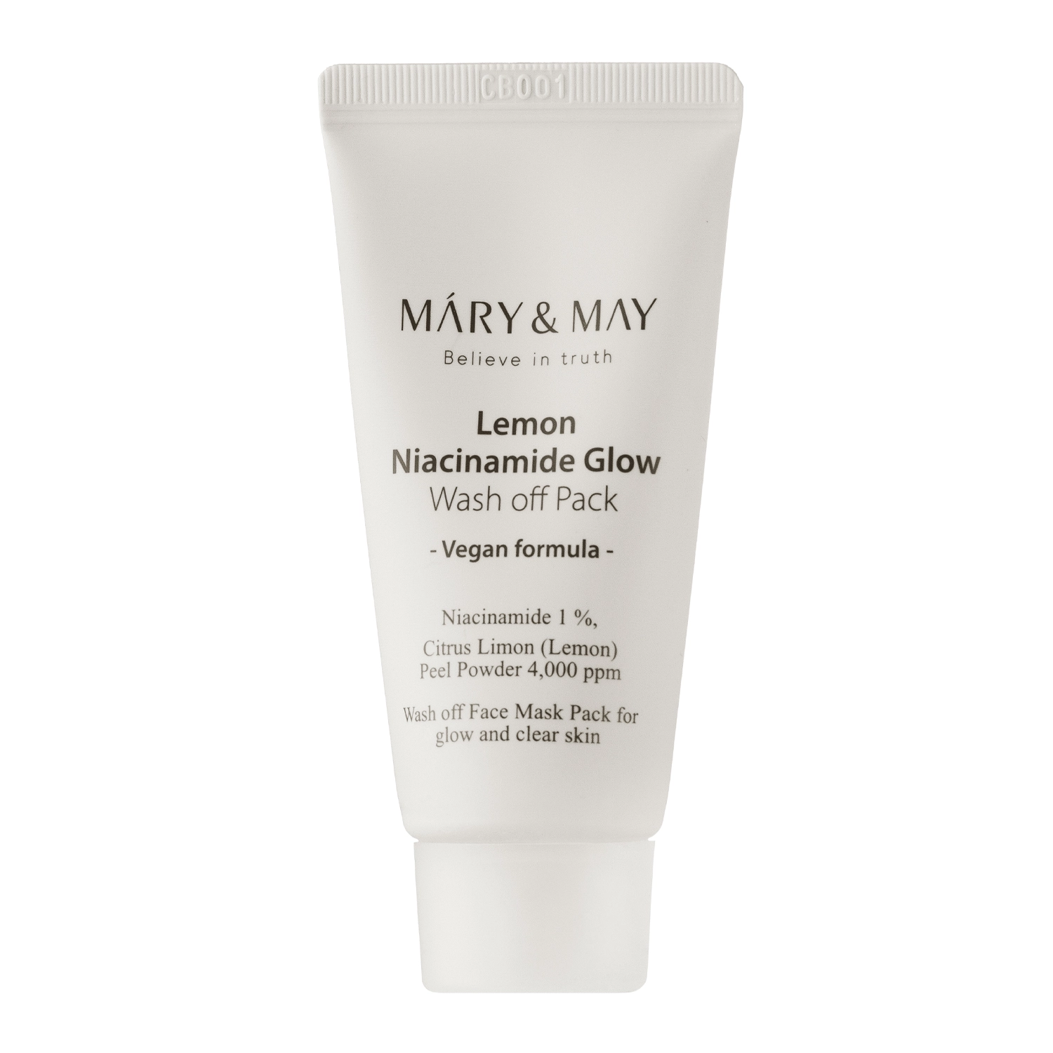 Mary&May - Lemon Niacinamide Glow Wash off Pack – Skaistinanti Kaukė su Moliu – 30 g