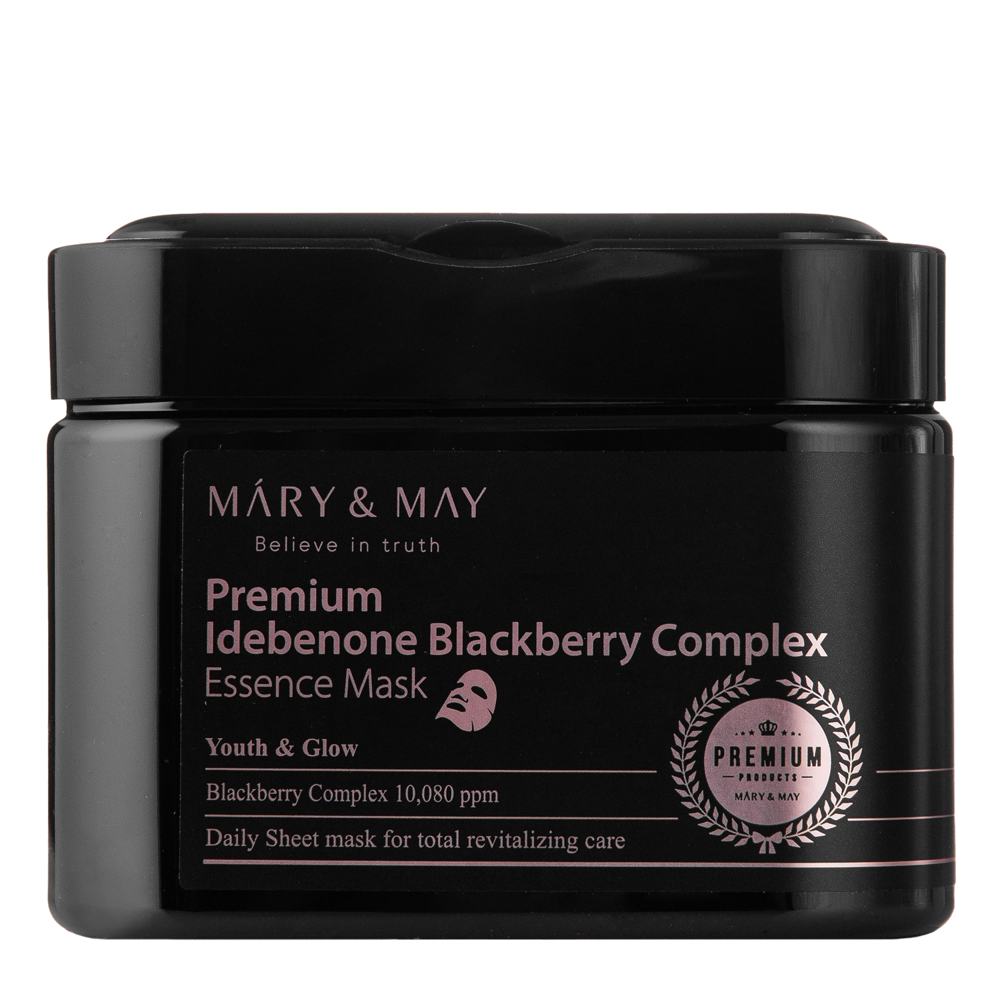 Mary&May - Premium Idebenon Blackberry Complex Essence Mask – Veido Kaukių Rinkinys – 20 vnt.