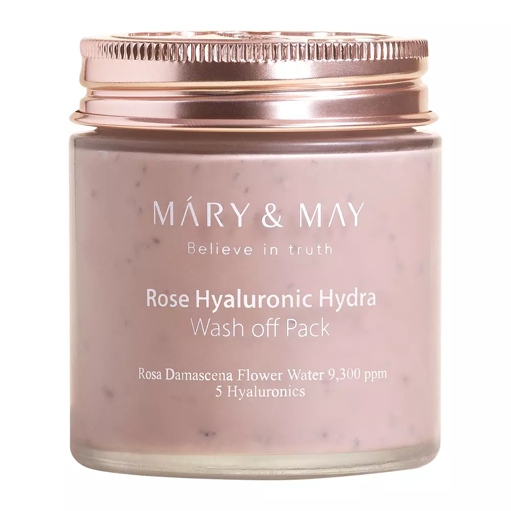 Mary&May - Rose Hyaluronic Hydra Wash off Pack - Drėkinamoji Molio Kaukė - 125g