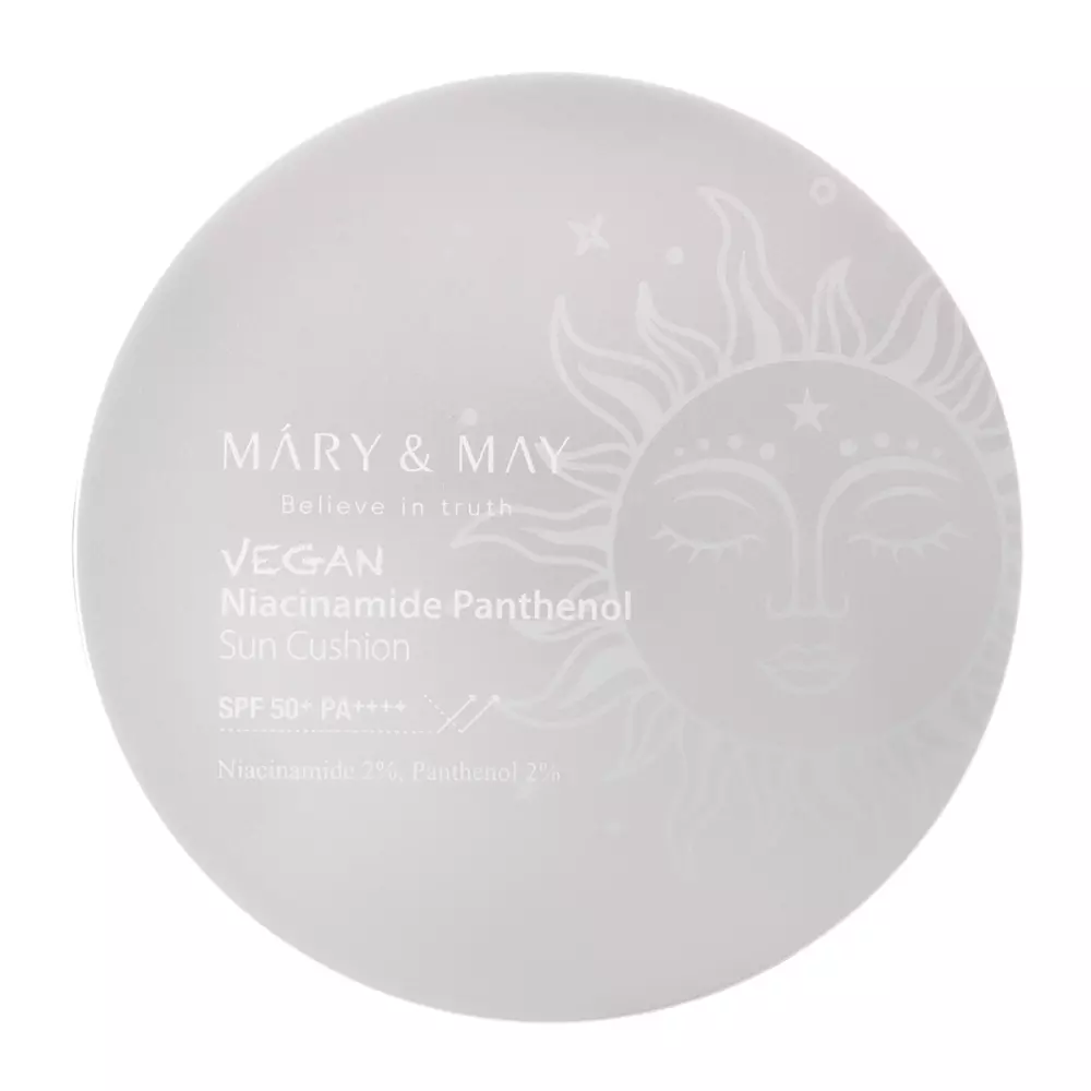 Mary&May - Vegan Niacinamide Panthenol Sun Cushion SPF50+/PA++++ - Kremas Pagalvėlėje su Saulės Apsauga - 25g 