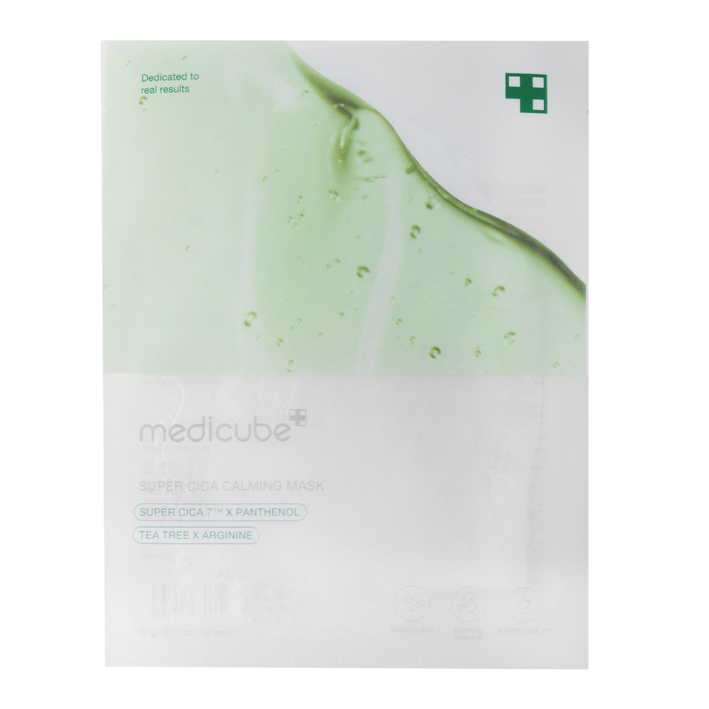 Medicube - Super Cica Calming Mask – Raminamoji Lakštinė Veido Kaukė – 1 vnt., 22 g