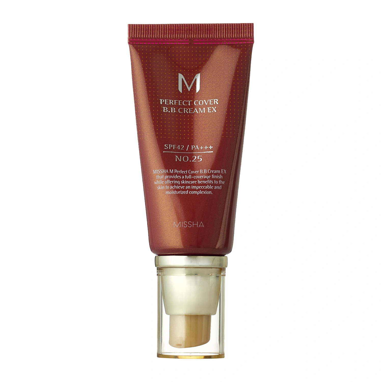 Missha - M Perfect Cover BB Cream SPF42/PA+++ – Dengiamasis BB Kremas – No.25 Warm Beige – 50 ml