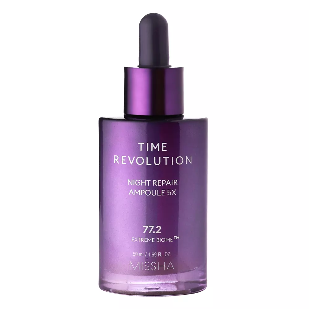 Missha - Time Revolution Night Repair Ampoule 5x - Stangrinamasis Serumas su Fermentuotu Bifidobakterijų Lizatu - 50 ml