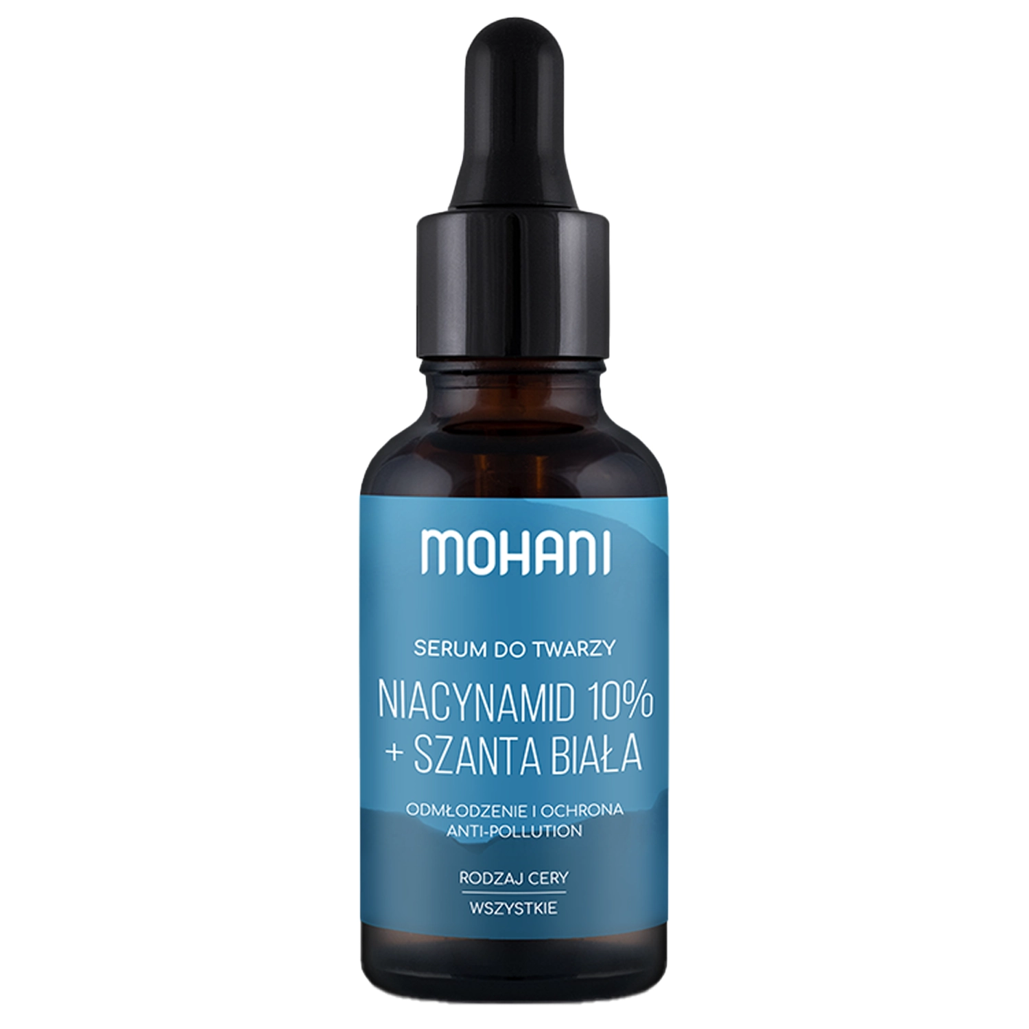 Mohani – Veido Serumas su 10 % Niacinamidu ir Baltuoju Šantru – 30 ml