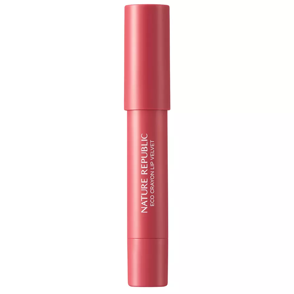 Nature Republic - By Flower Eco Crayon Lip Velvet – Pieštukiniai Lūpų Dažai – 03 Hibiscus – 2,8 g