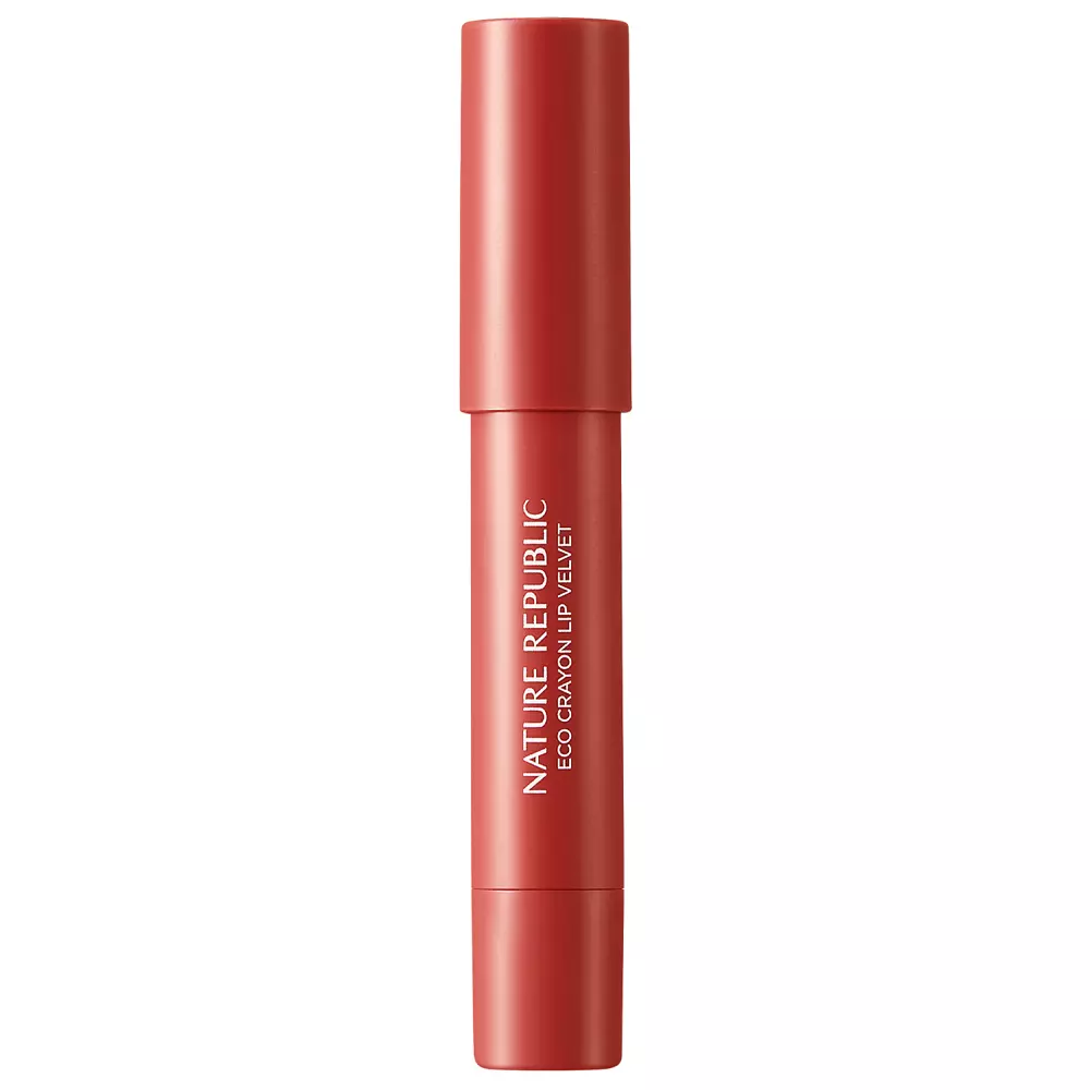 Nature Republic - By Flower Eco Crayon Lip Velvet – Pieštukiniai Lūpų Dažai – 04 Chilli Red – 2,8 g