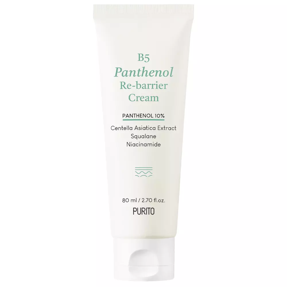 Purito - B5 Panthenol Re-Barrier Cream - Stiprinamasis veido kremas su pantenoliu - 80ml