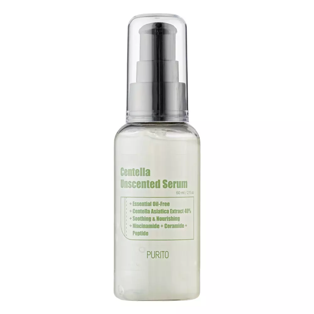 Purito - Centella Unscented Serum - Serumas be kvapiųjų medžiagų su Centella Asiatica ekstraktu - 60ml