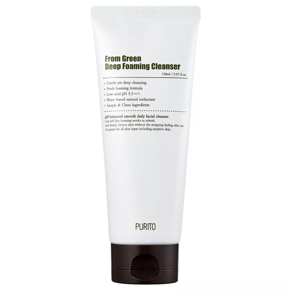 Purito - From Green Deep Foaming Cleanser - Valomasis putojantis losjonas su azijinės centelės ekstraktu - 150ml