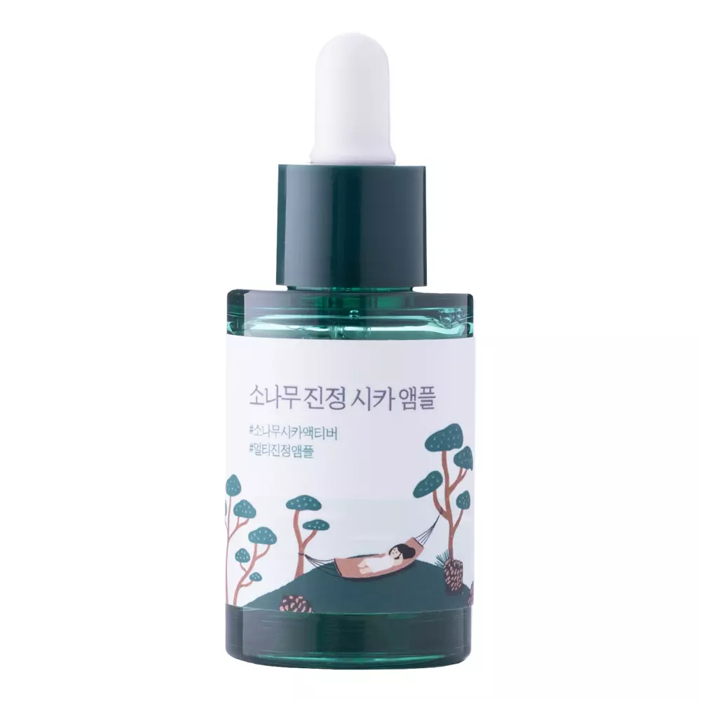 Round Lab - Pine Calming Cica Ampoule - Ampulė, mažinanti odos spalvą po egzemos - 30ml