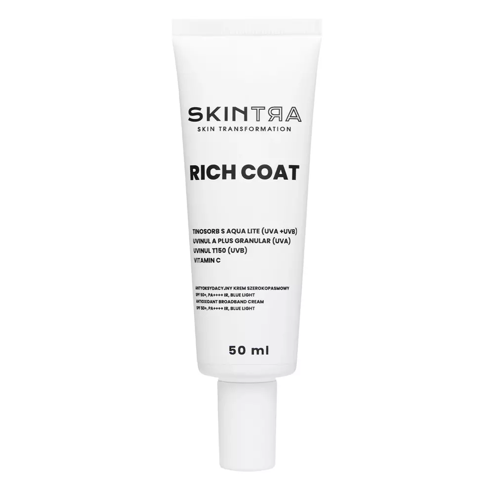 SkinTra - Rich Coat - Antioksidacinis plataus spektro kremas SPF50+/PA++++ IR, Blue Light - 50ml