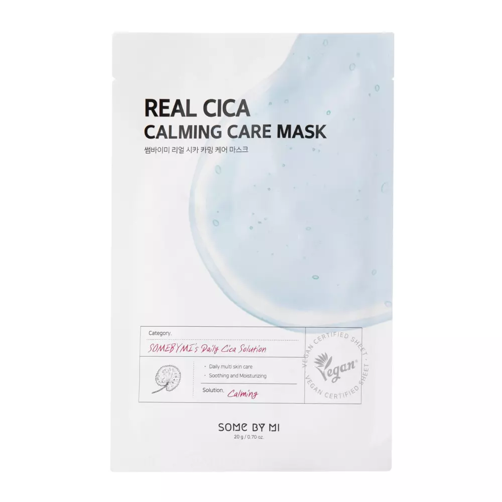 Some By Mi - Real Cica Calming Care Mask - Raminanti lakštinė kaukė - 20g
