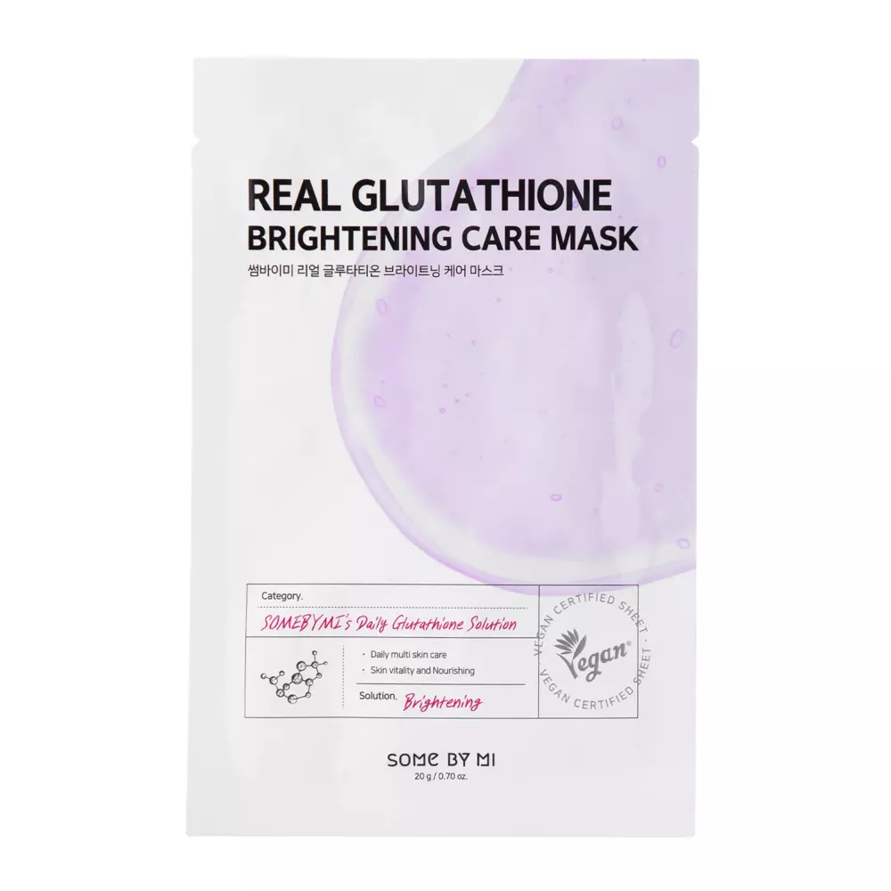 Some By Mi - Real Glutathione Brightening Care Mask - Šviečianti lakštinė kaukė - 20g