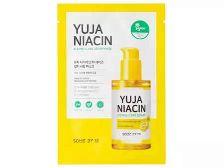 Some By Mi - Yuja Niacin Blemish Care Serum Mask - Šviesinanti kaukė - 25g