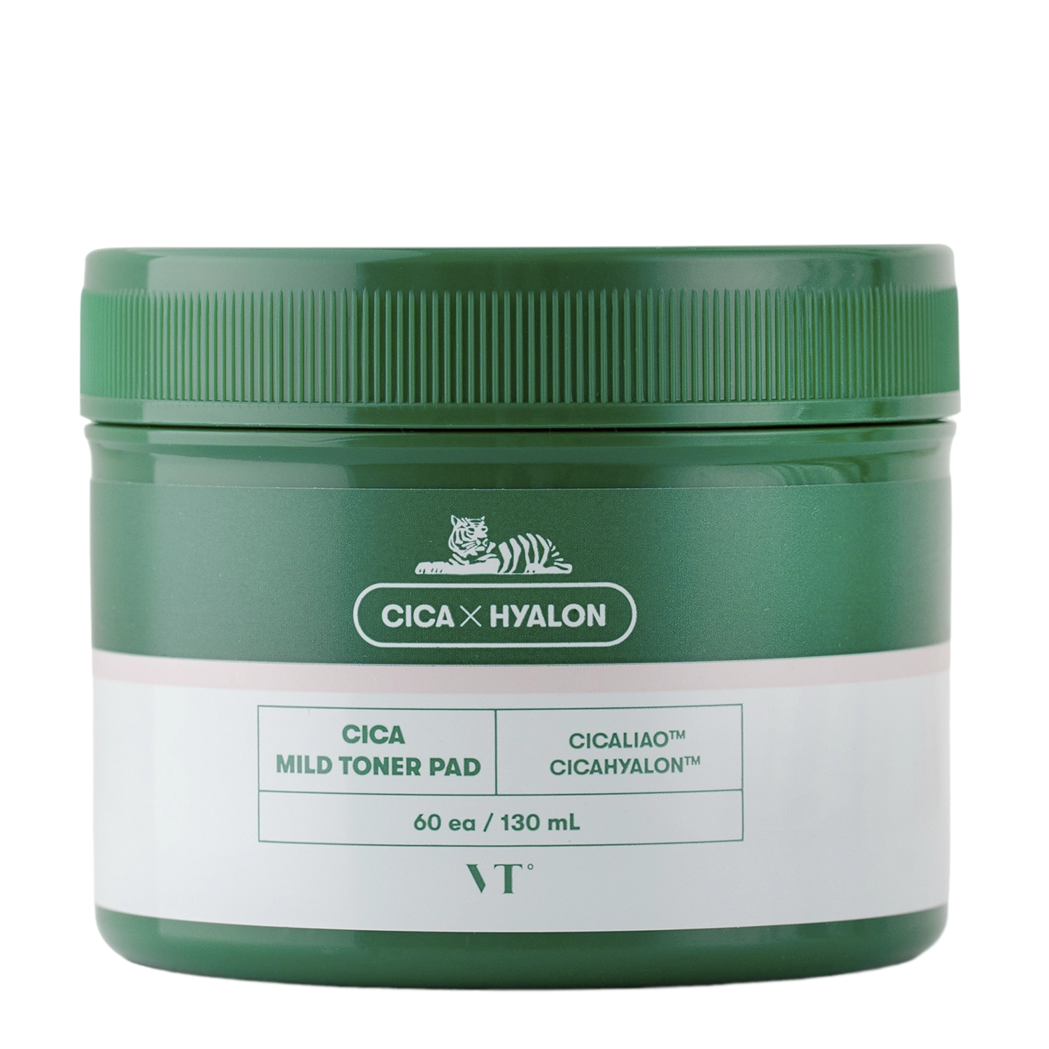 VT Cosmetics - CICA Mild Toner Pad – Šveičiamieji Veido Padeliai su Centele ir Salicilo Rūgštimi – 60 vnt. / 130 ml