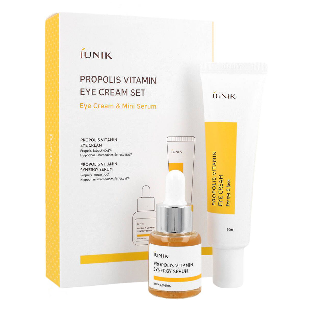 iUNIK - Propolis Vitamin Eye Cream Set - Maitinamasis rinkinys brandžiai odai