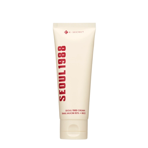 K-SECRET - SEOUL 1988 Cream : Snail Mucin 93% + Rice - Raminamasis Veido Kremas su Sraigių Gleivių Filtratu ir Ryžiais - 100ml