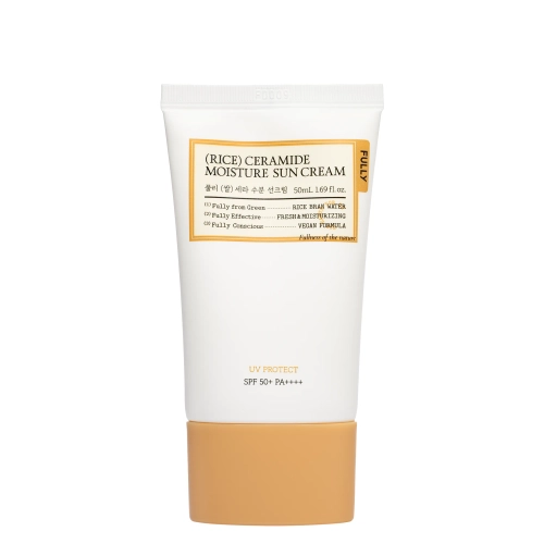 FULLY - Rice Ceramide Moisture Sun Cream SPF50+ PA++++ - Drėkinamasis Veido Kremas su Filtru - 50ml