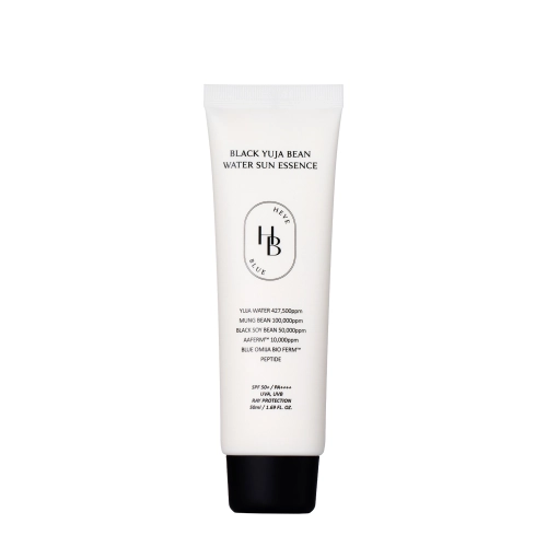 HEVEBLUE - Black Yuja Bean Water Sun Essence SPF 50+ PA++++ - Drėkinamasis Veido Kremas su Filtru - 50ml