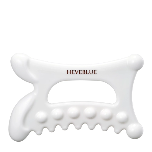 HEVEBLUE - Natural White Clay Relaxing Homecare Gua Sha - Masažo Akmuo - 1vnt