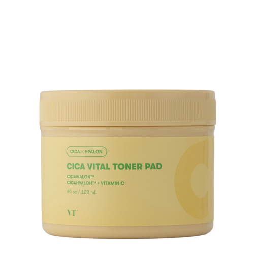 VT Cosmetics - Cica Vital Toner Pads - skaistinančios veido pagalvėlės su vitaminu C - 60vnt/120ml