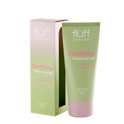 Fluff - Clarifying Cleansing Gel - Гель для вмивання обличчя із зеленою глиною та гліколевою кислотою - 100ml