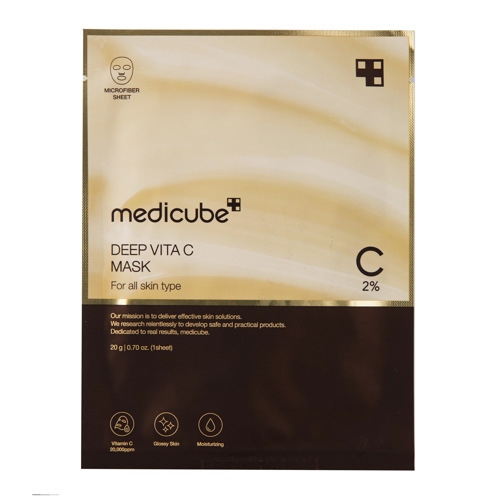 Medicube - Deep Vita C Mask - Освітлювальна тканинна маска для обличчя з вітаміном С - 1шт./20g