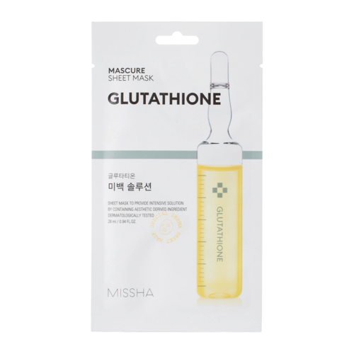 Missha - Освітлювальна тканинна маска з глутатіоном - Mascure Sheet Mask - Glutathione - 28ml