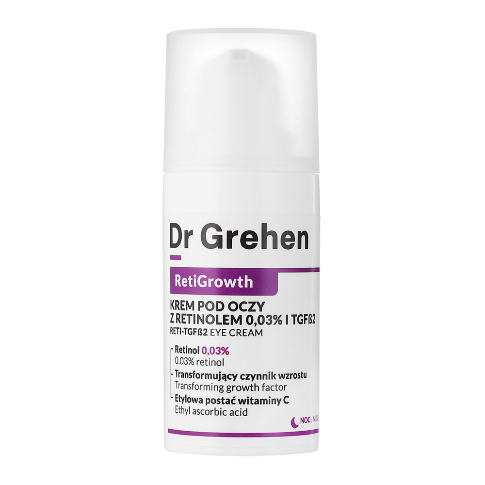 Dr Grehen - RetiGrowth - Reti-TGF Eye Cream - Крем під очі з ретинолом 0,03% та фактором росту - 15ml