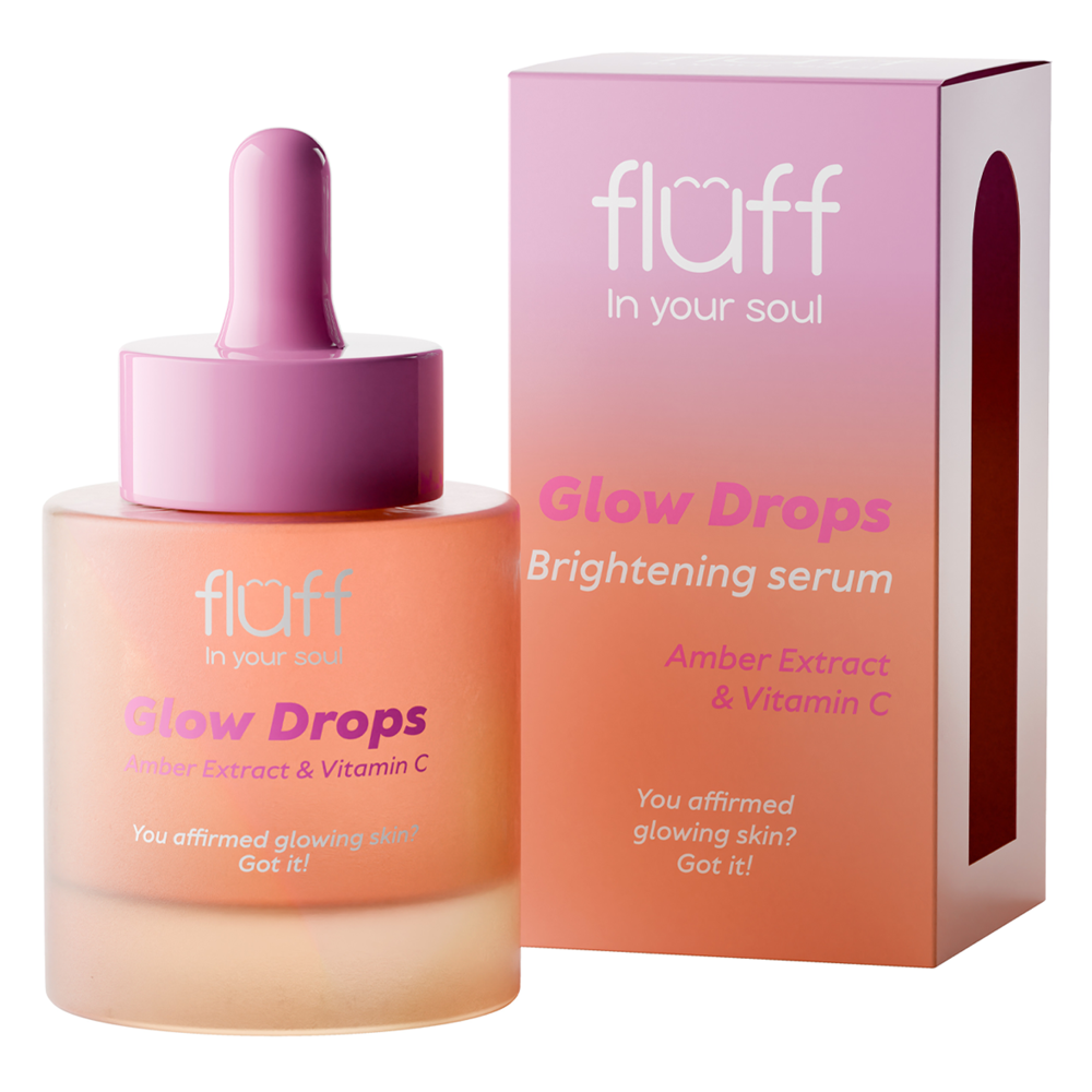 Fluff - Glow Drops - Освітлювальна сироватка з екстрактом бурштину та вітаміном С - 30ml