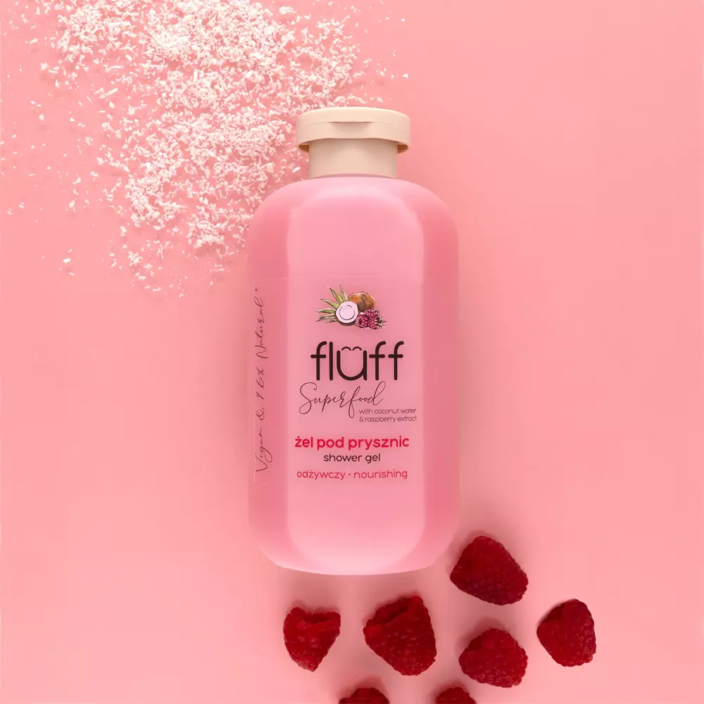 Fluff - Superfood - Shower Gel - Гель для душу - Кокос і Малина - 500ml