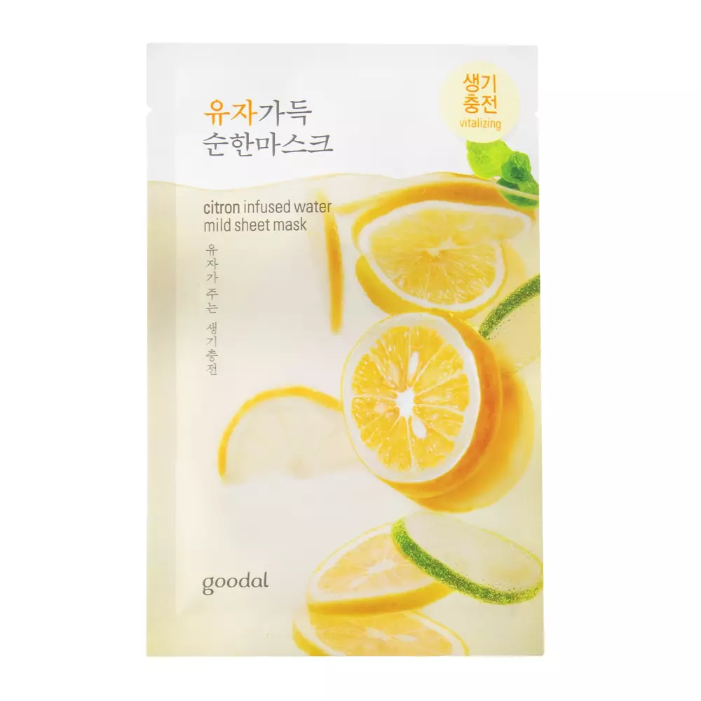 Goodal - Заспокійлива тканинна маска для обличчя - Citron Infused Water Mild Sheet Mask - 23ml