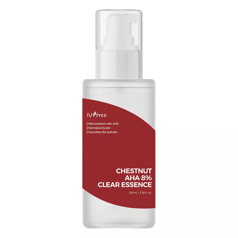 Isntree - Есенція для обличчя з молочною та гліколевою кислотою - Chestnut AHA 8% Clear Essence - 100ml