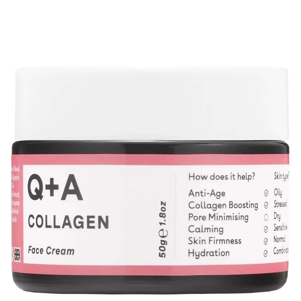 Q+A - Розгладжуючий та зміцнюючий крем для обличчя з колагеном - Collagen - Face Cream - 50ml