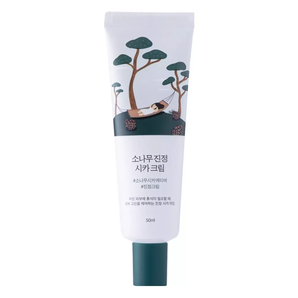 Round Lab - Заспокійливий крем для обличчя з екстрактом центелли - Pine Calming Cica Cream - 50ml