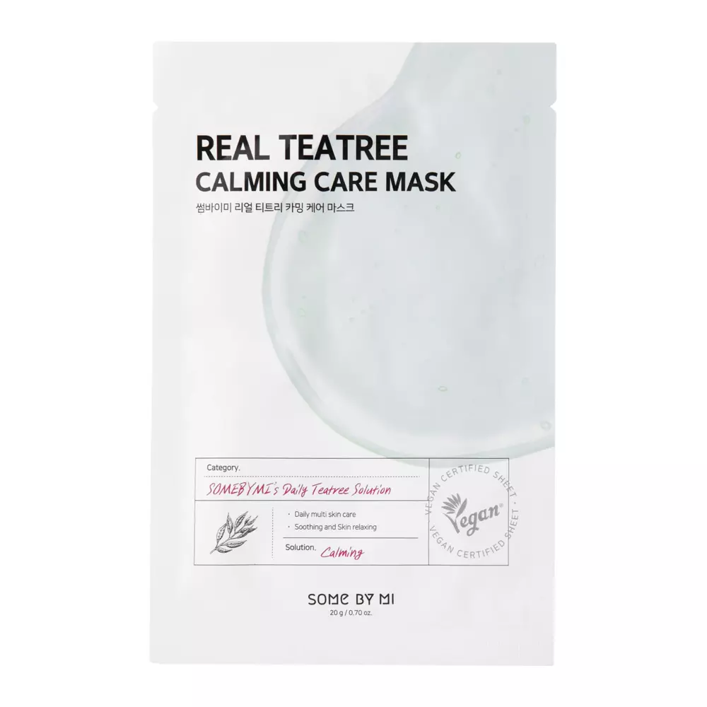 Some By Mi - Заспокійлива тканинна маска з екстрактом чайного дерева - Real Teatree Calming Care Mask - 20g